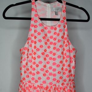 J. Crew embroidered floral racer-back dress